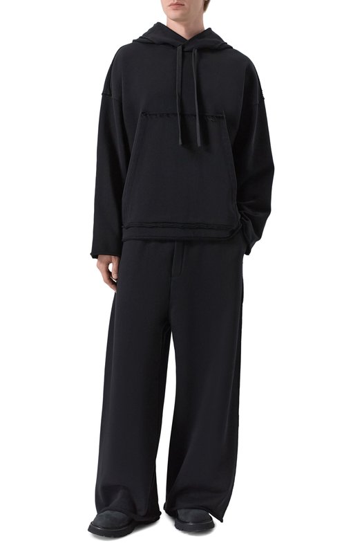 Хлопковое худи Isabel Benenato UJ01S26 Чёрный  UJ01S26 Фото 2