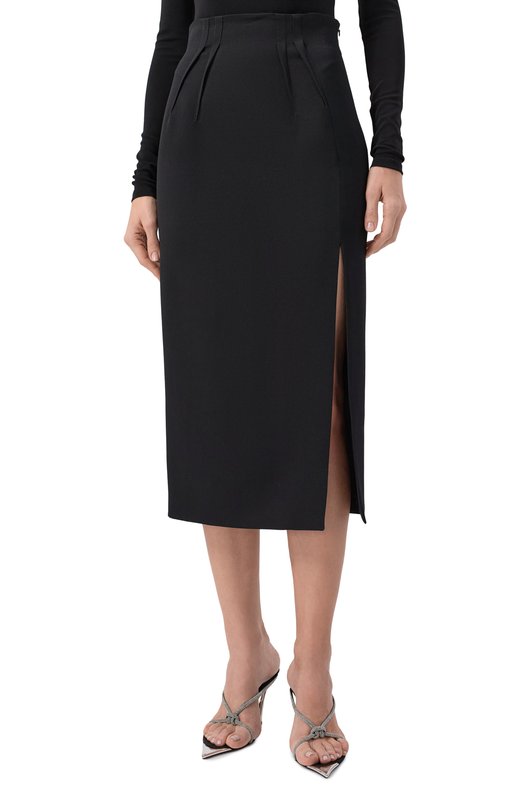 Шерстяная юбка Mugler 26P1JU05821020 Чёрный  26P1JU05821020 Фото 3