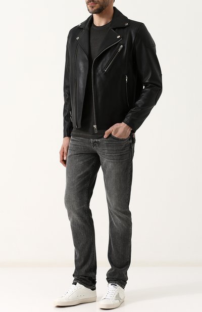 Кожаная куртка с косой молнией DIESEL, арт. 00S0A9/0SAQS, фото 2