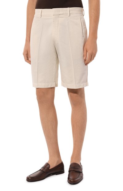 Шорты из хлопка и льна ZEGNA, арт. UDI37A7/TB05, фото 3