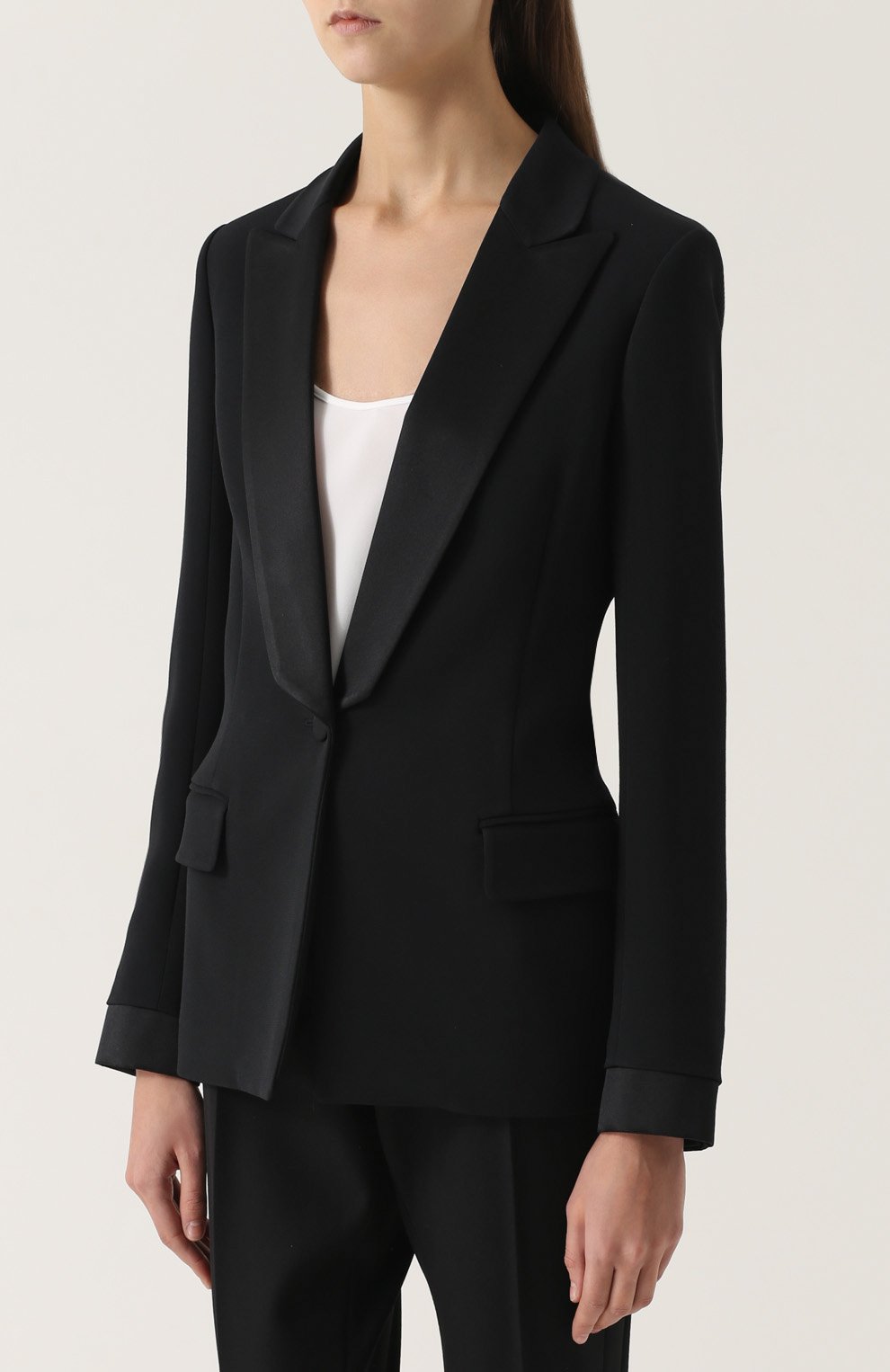 Приталенный жакет с шелковыми узкими лацканами TOM FORD, арт. GI2414/FAX105, фото 3