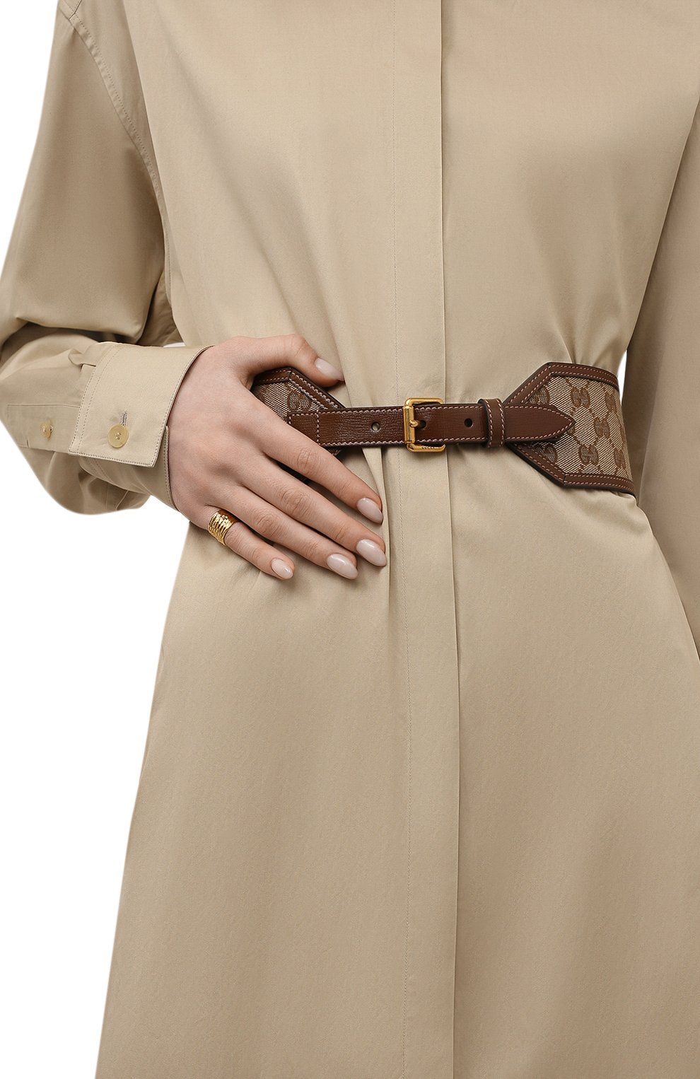 Кожаный ремень GUCCI коричневого цвета по цене 51800 руб., арт. 678695/GY5ST, фото 2 Кожаный ремень GUCCI, арт. 678695/GY5ST, фото 2
