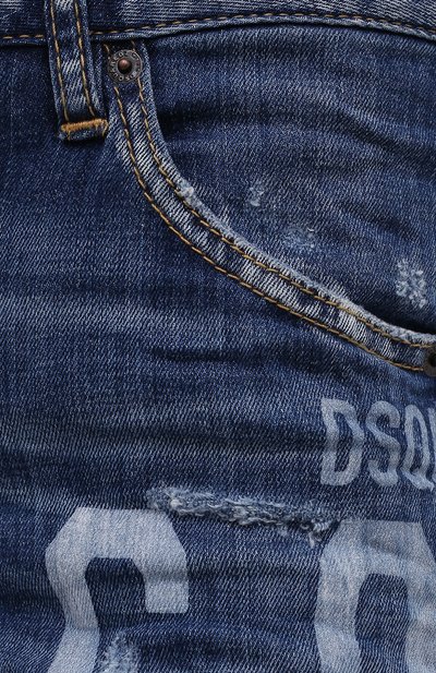 Джинсы DSQUARED2 темно-синего цвета по цене 62150 руб., арт. S80LA0028/S30342, фото 5 Джинсы DSQUARED2, арт. S80LA0028/S30342, фото 5