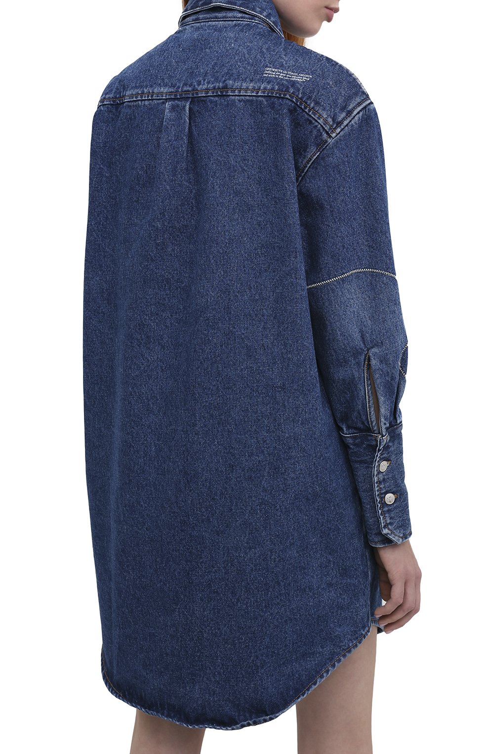 Джинсовое платье OFF-WHITE синего цвета по цене 98950 руб., арт. 0WYM008F20DEN0014545, фото 4 Джинсовое платье OFF-WHITE, арт. 0WYM008F20DEN0014545, фото 4