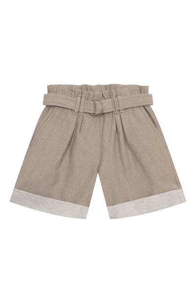 Шорты изо льна и вискозы BRUNELLO CUCINELLI, арт. BL136P233A