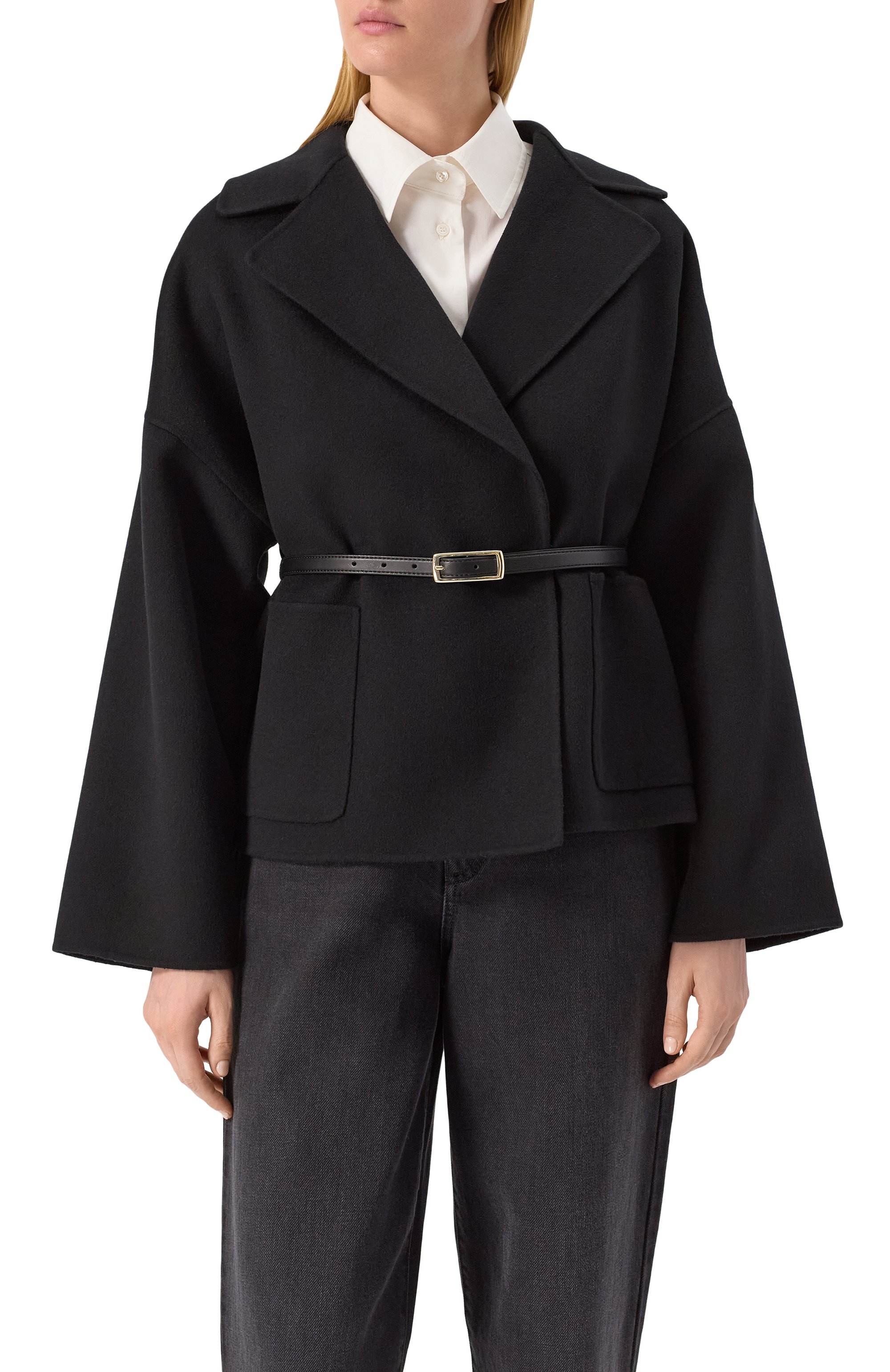 Полупальто из шерсти и каш�емира MAX MARA STUDIO, арт. BLASY, фото 3