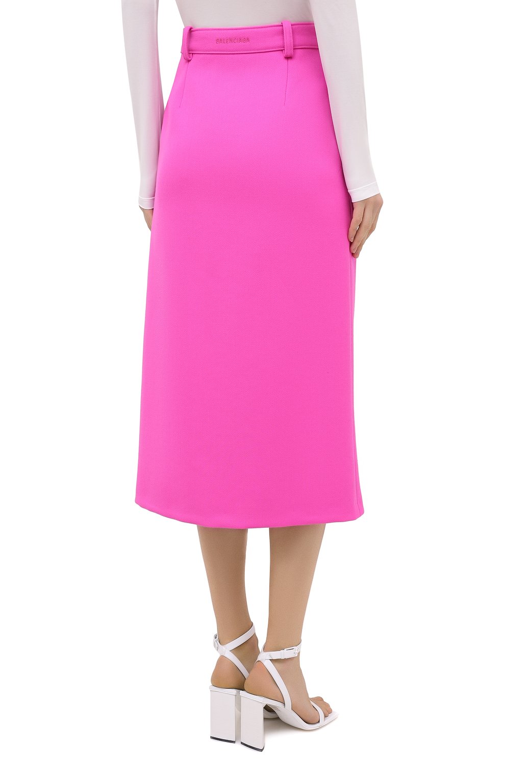 Шерстяная юбка BALENCIAGA фуксия цвета по цене 79950 руб., арт. 626564/TIU06, фото 4 Шерстяная юбка BALENCIAGA, арт. 626564/TIU06, фото 4