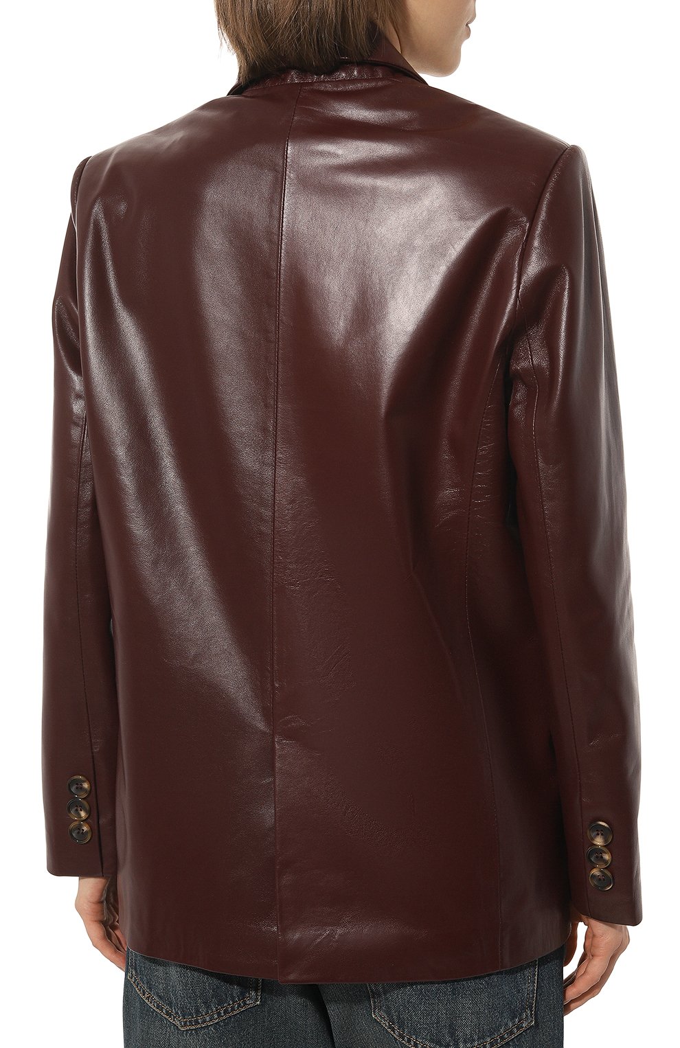Кожаный жакет CHAUD STUDIO бордового цвета по цене 105000 руб., арт. YVESJACKET22, фото 4 Кожаный жакет CHAUD STUDIO, арт. YVESJACKET22, фото 4