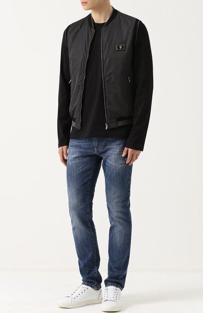 Хлопковый лонгслив с круглым вырезом DOLCE & GABBANA, арт. 0101/G8HJ7T/FU7EQ, фото 2