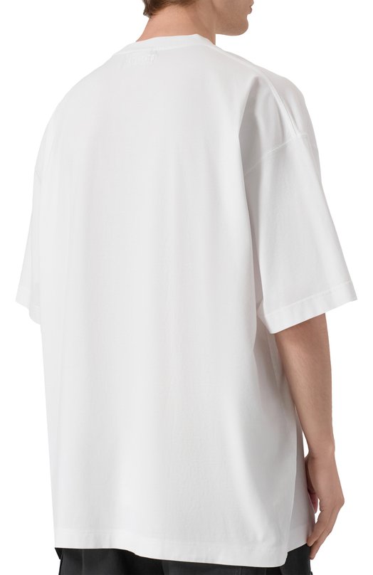 Хлопковая футболка VETEMENTS UA65TR210W/LIGHT JERSEY Белый  UA65TR210W/LIGHT JERSEY Фото 4