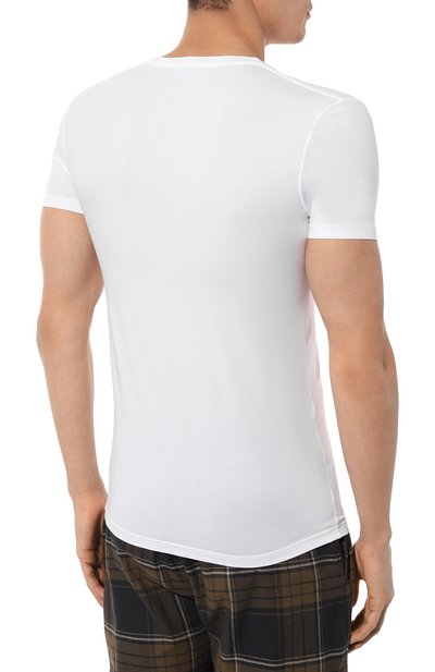 Хлопковая футболка ZEGNA белого цвета по цене 11550 руб., арт. N2M800090, фото 4 Хлопковая футболка ZEGNA, арт. N2M800090, фото 4