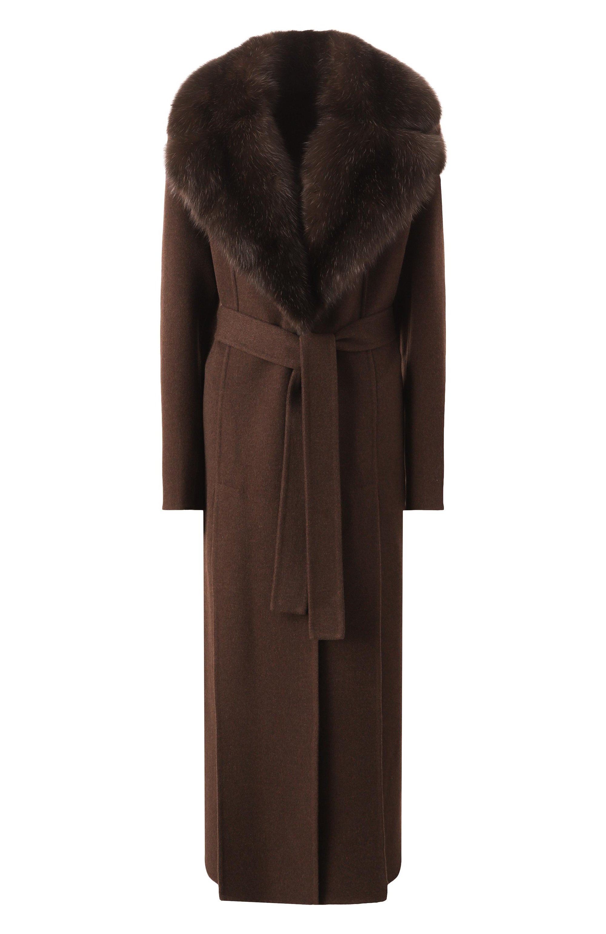 Пальто из шерсти и кашемира с отделкой из соболя MVST, арт. FTBPL-X1306-9SB/LP1446, фото 1
