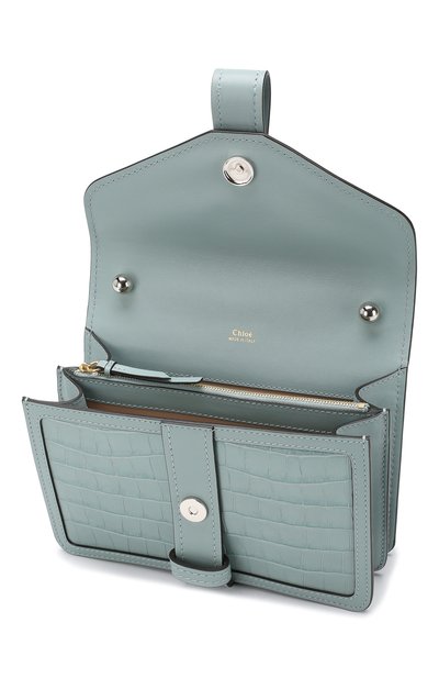 Сумка aby chain CHLOÉ голубого цвета по цене 229500 руб., арт. CHC19WS206A87, фото 4 Сумка aby chain CHLOÉ, арт. CHC19WS206A87, фото 4