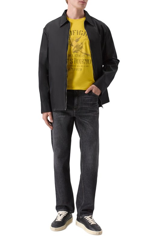 Хлопковая футболка Aeronautica Militare TS2525UJ00686 Жёлтый  TS2525UJ00686 Фото 2