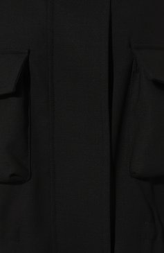 Женская шерстяная куртка ARMARIUM черного цвета, арт. ARMFWJ011/W012 | Фото 5 (Материал подклада: Купро; Материал сплава: Проставлено; Рукава: Длинные; Длина (верхняя одежда): До середины бедра; Материал внешний: Шерсть; Драгоценные камни: Проставлено; Стили: Минимализм; Кросс-КТ: Куртка, Легкие)