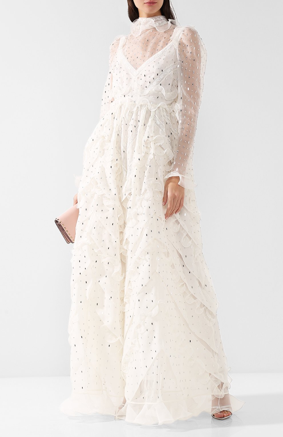 Шелковое платье VALENTINO, арт. QB2VD7Q01C8, фото 2