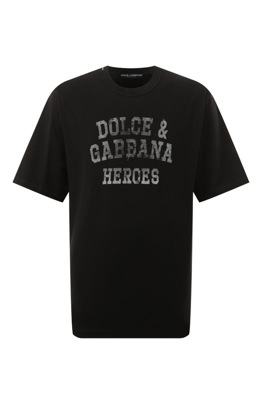 Хлопковая футболка Dolce & Gabbana G8PN9T/G7NSU Чёрный G8PN9T/G7NSU