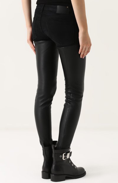 Джинсы-скинни с кожаной вставкой R13, арт. R13WM0041-73, фото 4