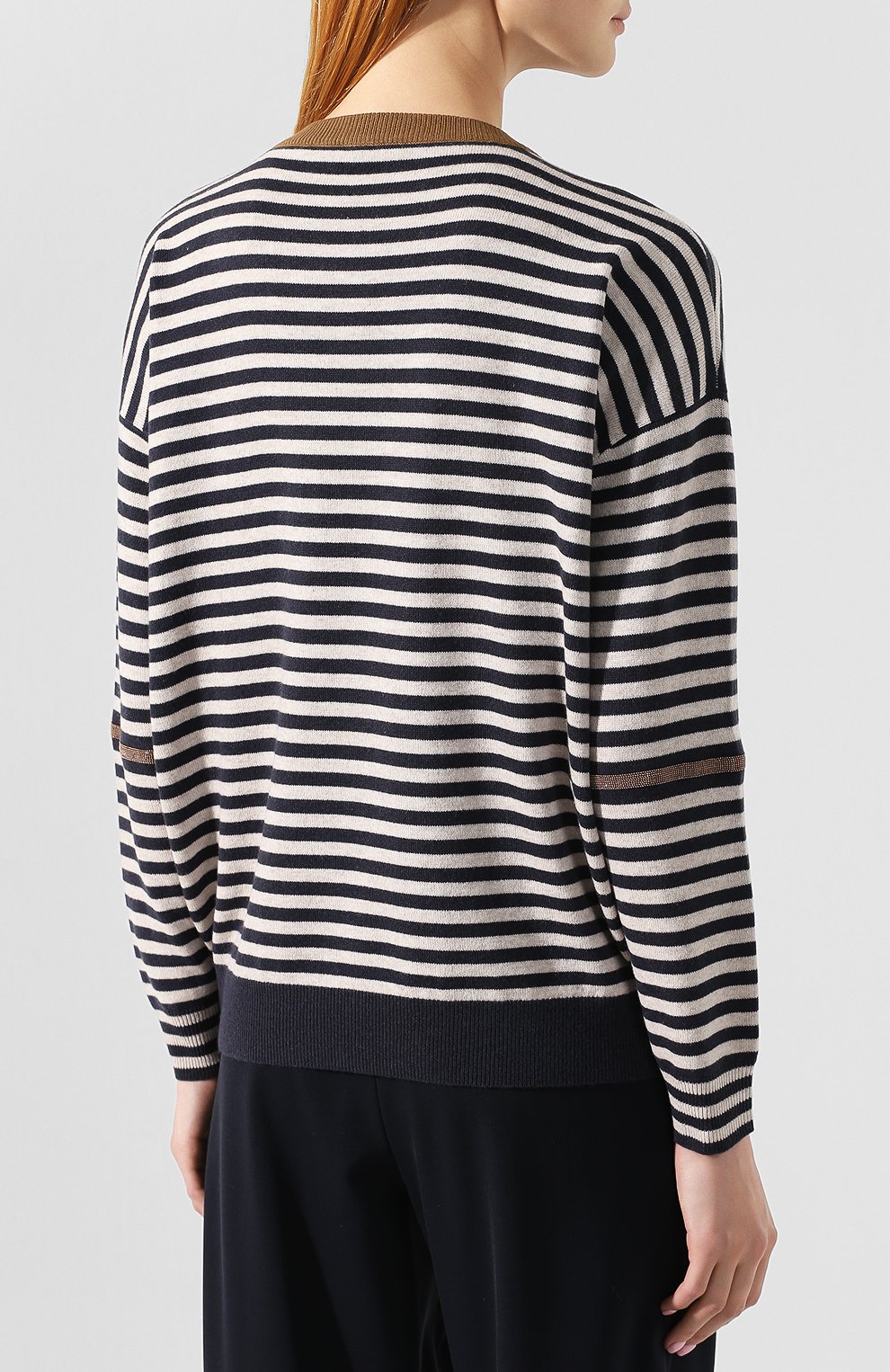 Пуловер в полоску BRUNELLO CUCINELLI, арт. M16178100P, фото 4