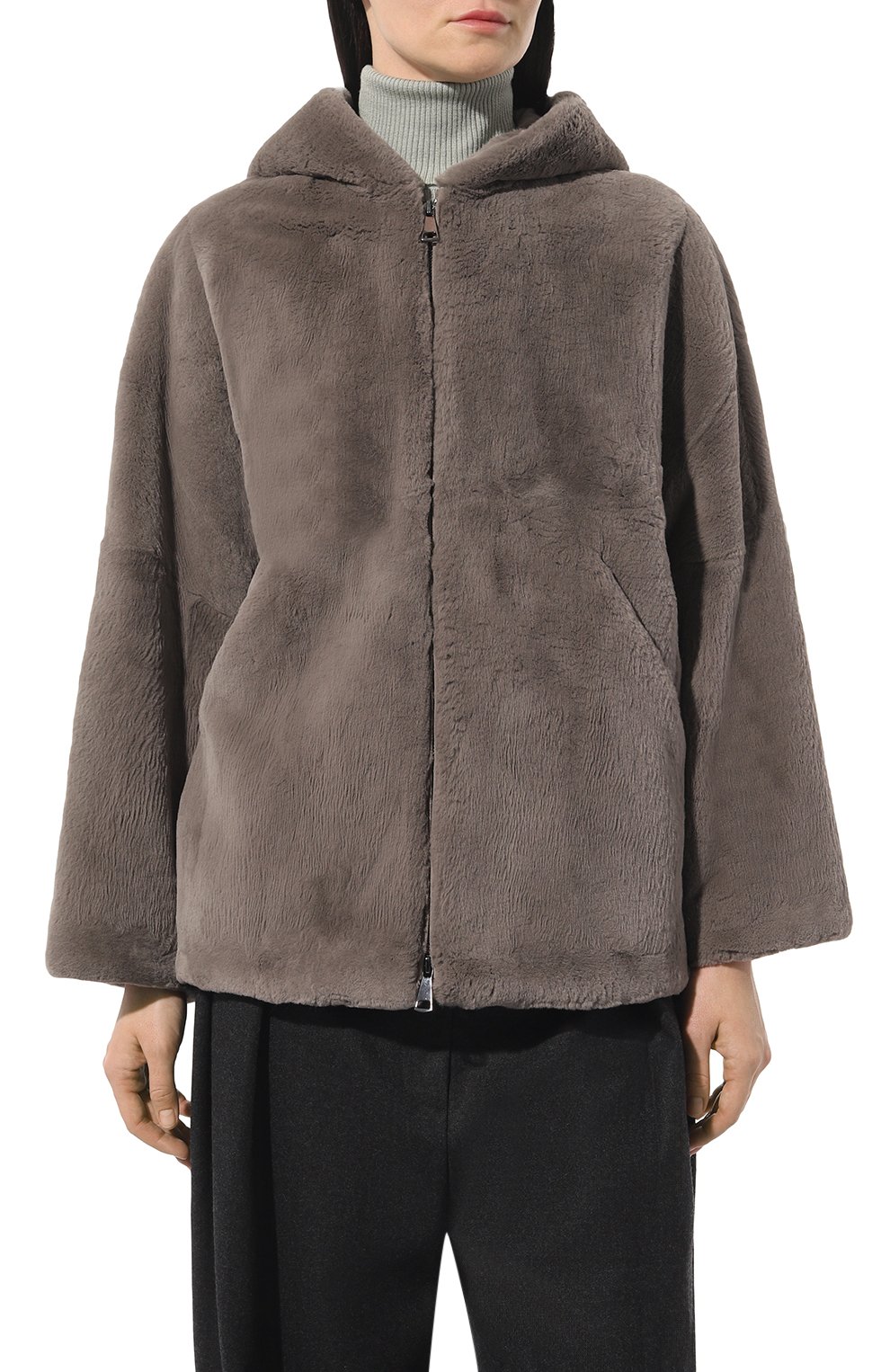 Шуба из кролика MANZONI24, арт. 23M1221-RT, фото 3