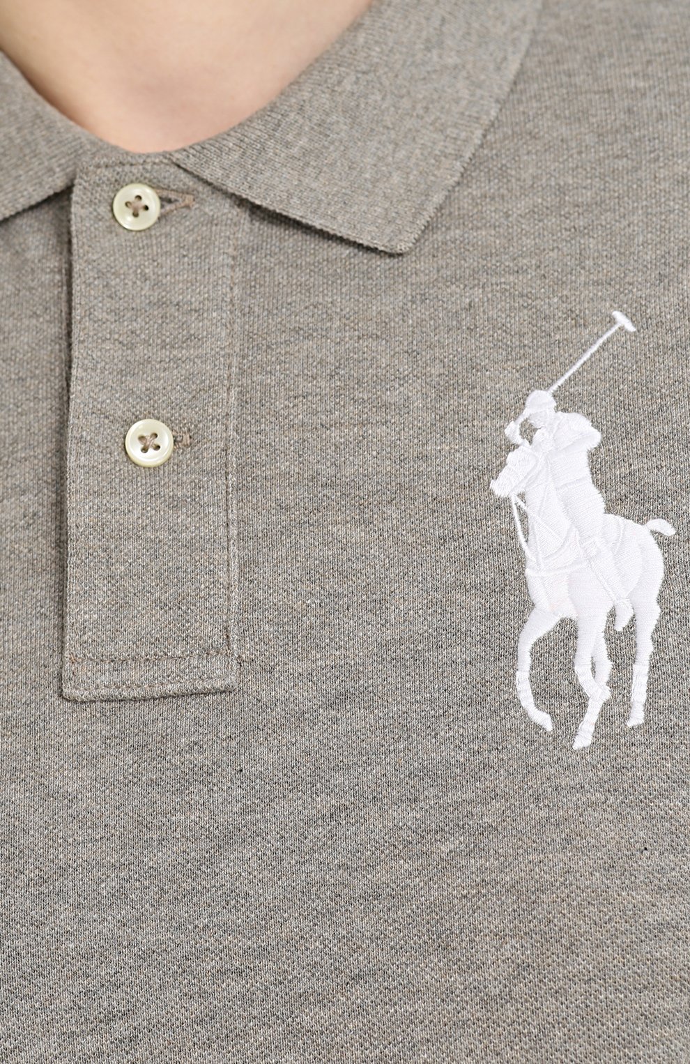 Хлопковое поло с вышитым логотипом бренда POLO RALPH LAUREN, арт. 211505656, фото 5