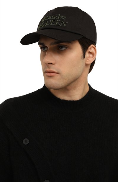 Хлопковая бейсболка ALEXANDER MCQUEEN, арт. 688658/4105Q, фото 2