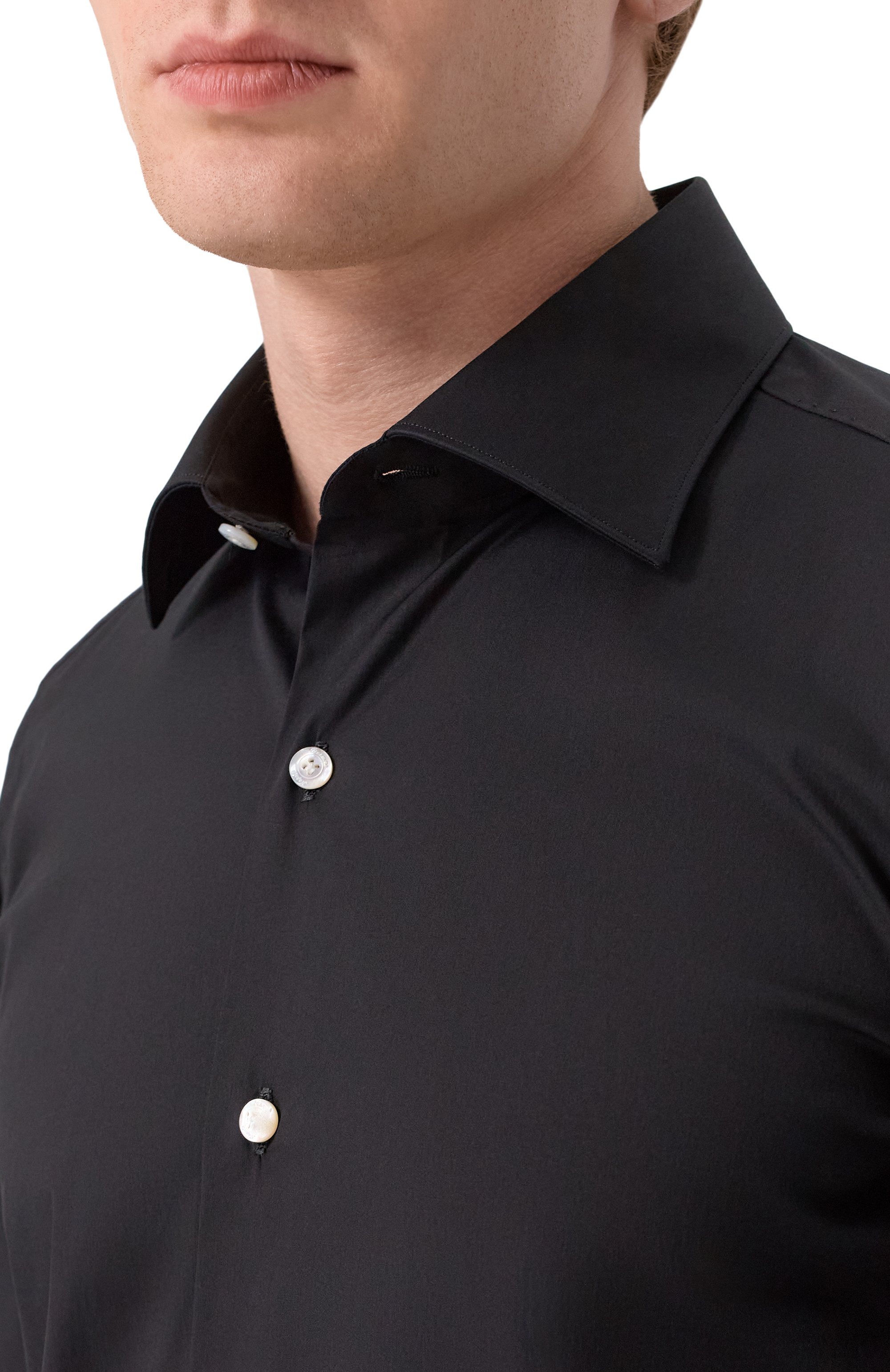 Хлопковая сорочка FINAMORE 1925 черного цвета по цене 44050 руб., арт. MILAN0/C0643, фото 5 Хлопковая сорочка FINAMORE 1925, арт. MILAN0/C0643, фото 5