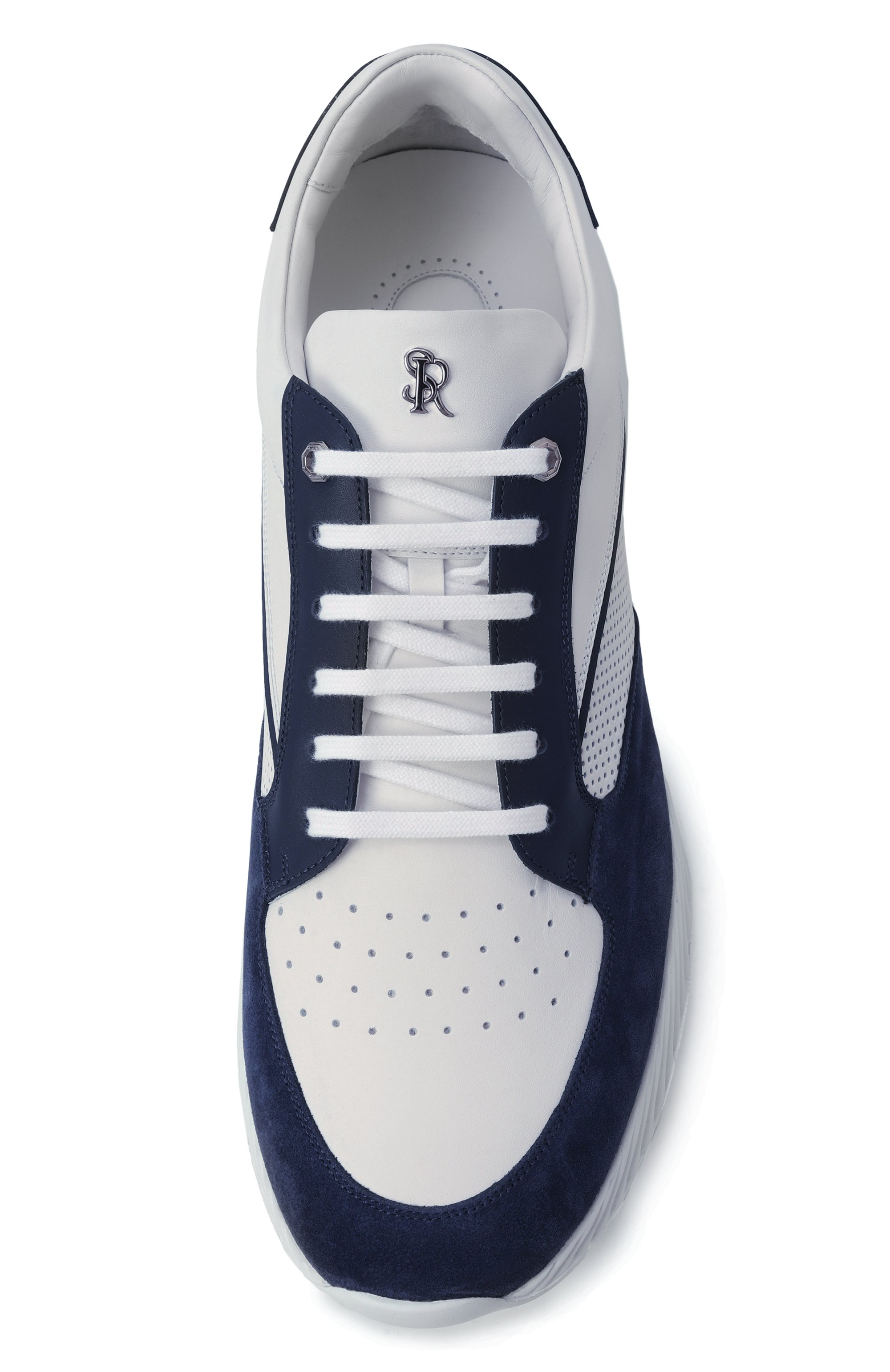 Кожаные кроссовки STEFANO RICCI синего цвета по цене 157500 руб., арт. UF689G5246/SDPWY, фото 6 Кожаные кроссовки STEFANO RICCI, арт. UF689G5246/SDPWY, фото 6