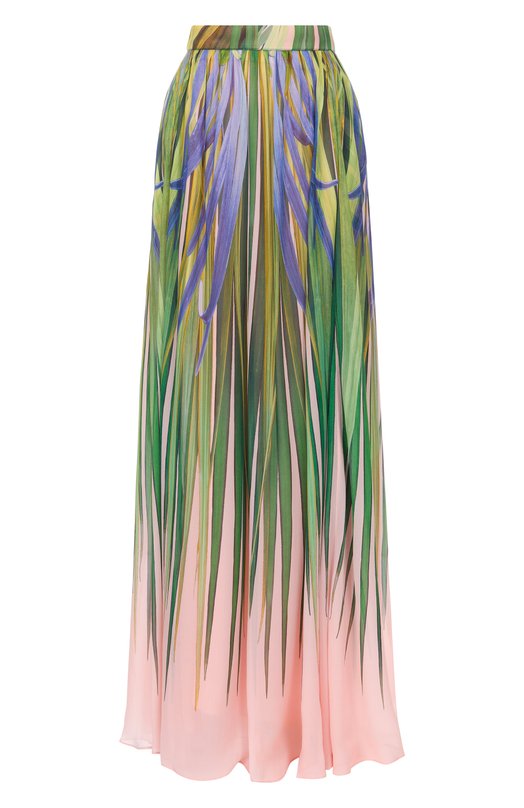 Юбка из вискозы и шелка Elie Saab SK192PP25/VI005 Зелёный SK192PP25/VI005