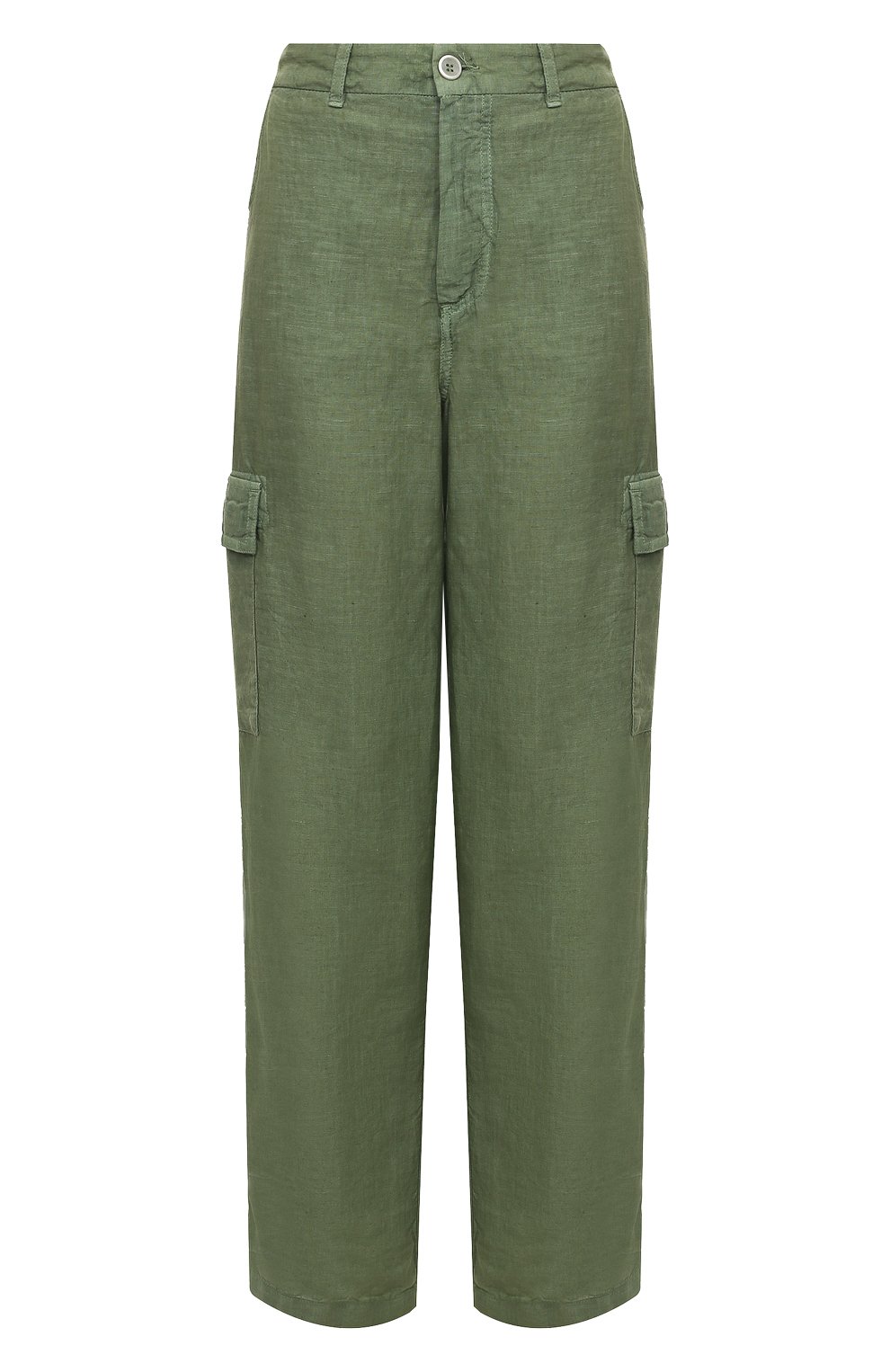 Льняные брюки-карго 120% LINO хаки цвета по цене 33950 руб., арт. 31ALIW290J/000F753/S00, фото 1 Льняные брюки-карго 120% LINO, арт. 31ALIW290J/000F753/S00, фото 1