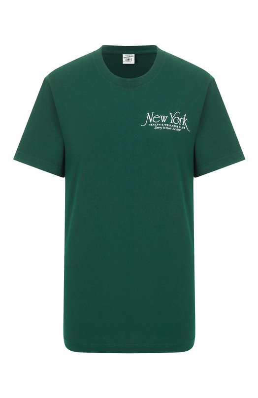 Хлопковая футболка Sporty and Rich T0043606034GR10 Зелёный T0043606034GR10