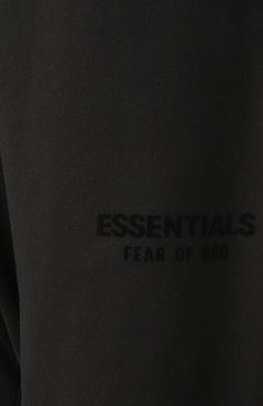 Мужские хлопковые джоггеры FEAR OF GOD черного цвета, арт. 130BT232020F-M | Фото 6 (Материал внешний: Хлопок; Длина (брюки, джинсы): Стандартные; Драгоценные камни: Проставлено; Материал сплава: Проставлено; Стили: Кэжуэл; Силуэт М (брюки): Джоггеры)