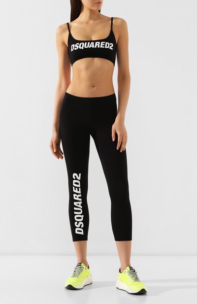 Хлопковый топ DSQUARED2 черного цвета по цене 6640 руб., арт. D8RG32360, фото 2 Хлопковый топ DSQUARED2, арт. D8RG32360, фото 2