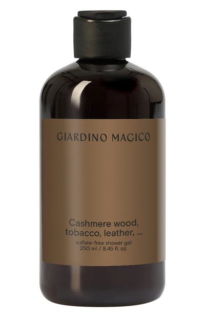 Бессульфатный гель для душа cashmere wood, tobacco, leather (250ml) GIARDINO MAGICO, арт. 4640200327109, фото 1
