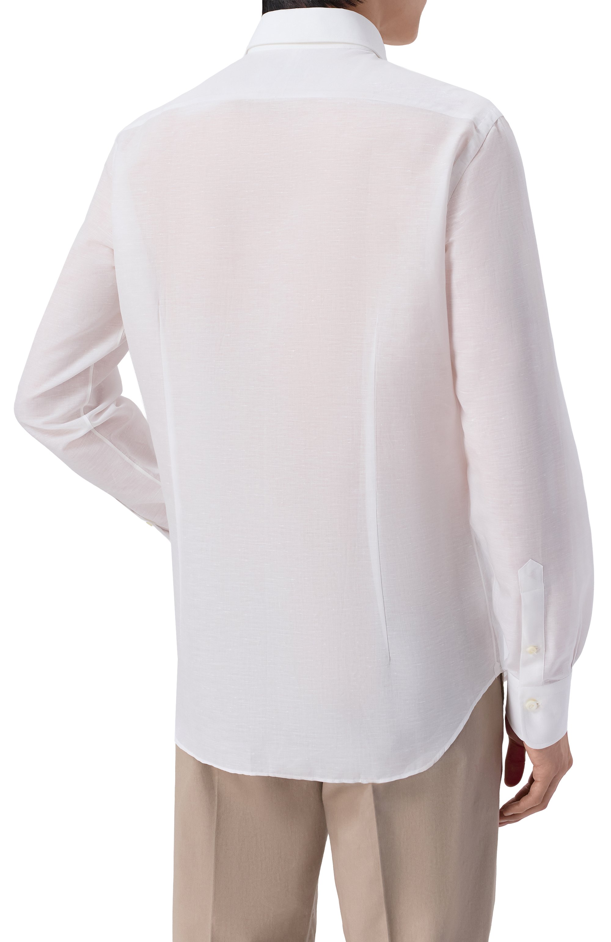 Сорочка изо льна и хлопка ALESSANDRO GHERARDI, арт. D0UBLE/7639, фото 4