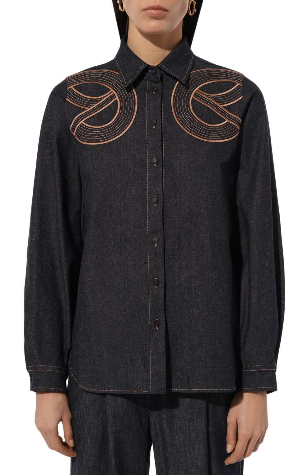 Джинсовая рубашка ELIE SAAB, арт. SH074, фото 3