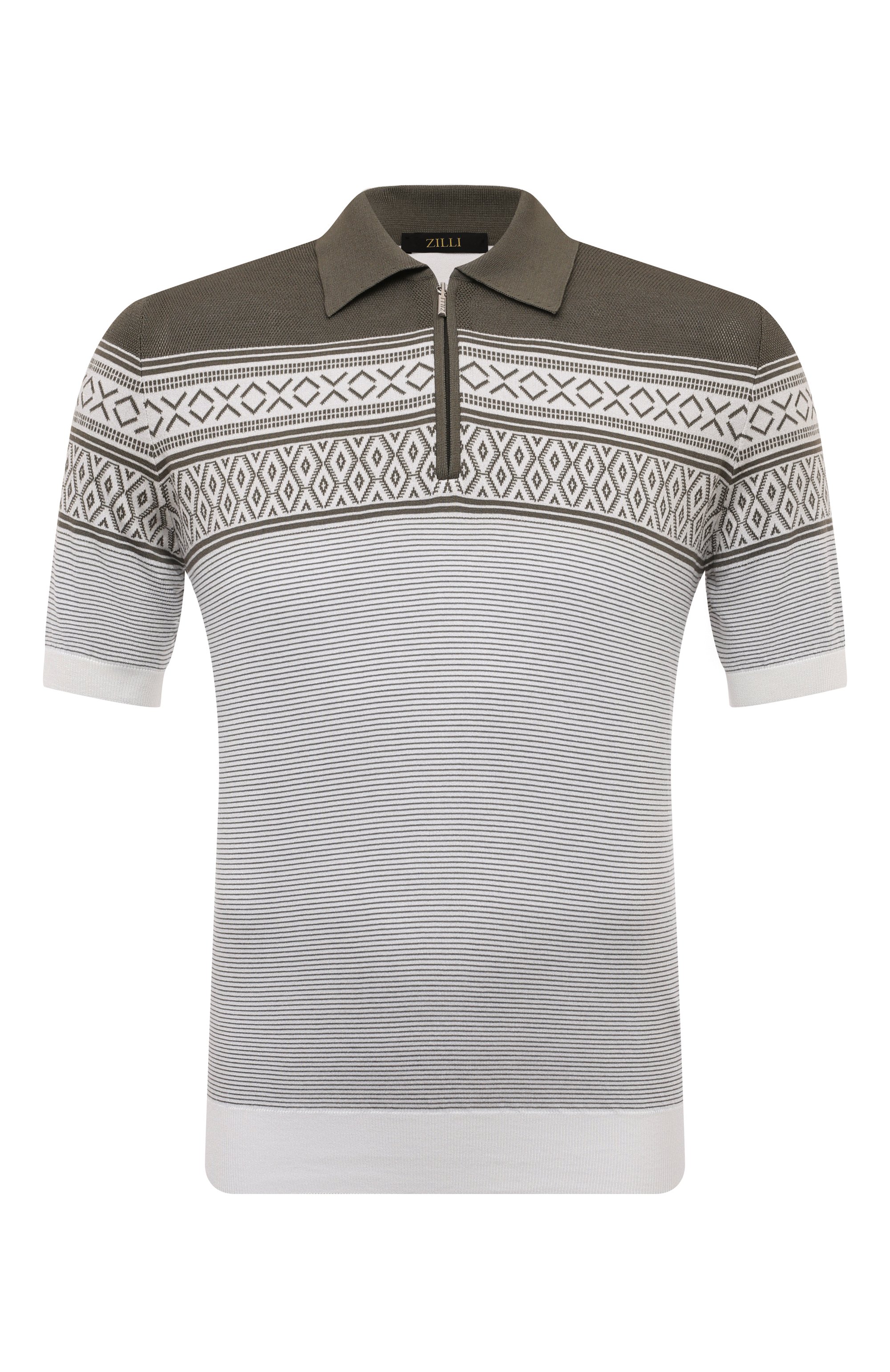 Поло из шелка и хлопка ZILLI, арт. KZP002M0142VETH00, фото 1