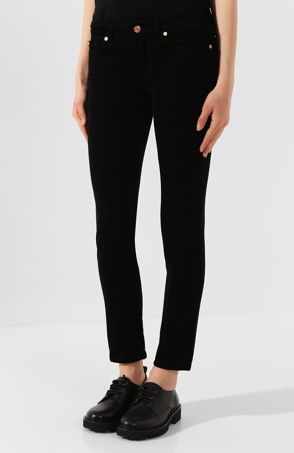 Брюки 7 FOR ALL MANKIND черного цвета по цене 28950 руб., арт. JSL4V640NJ, фото 3 Брюки 7 FOR ALL MANKIND, арт. JSL4V640NJ, фото 3