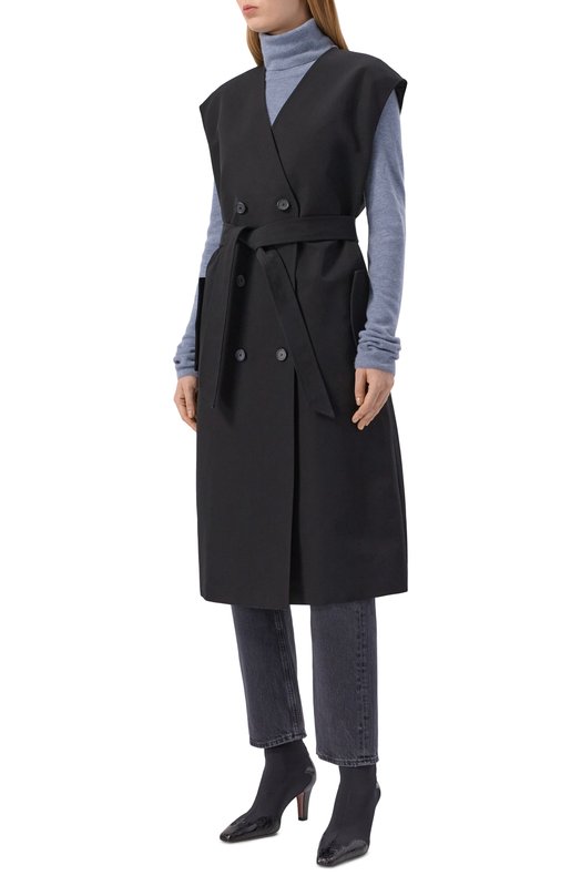 Хлопковый тренч BOSS 50558908 Чёрный  50558908 Фото 6