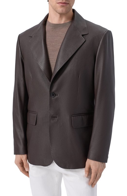 Кожаный пиджак MVST M25.1PM.J004/CERV0 SILKY Коричневый  M25.1PM.J004/CERV0 SILKY Фото 3