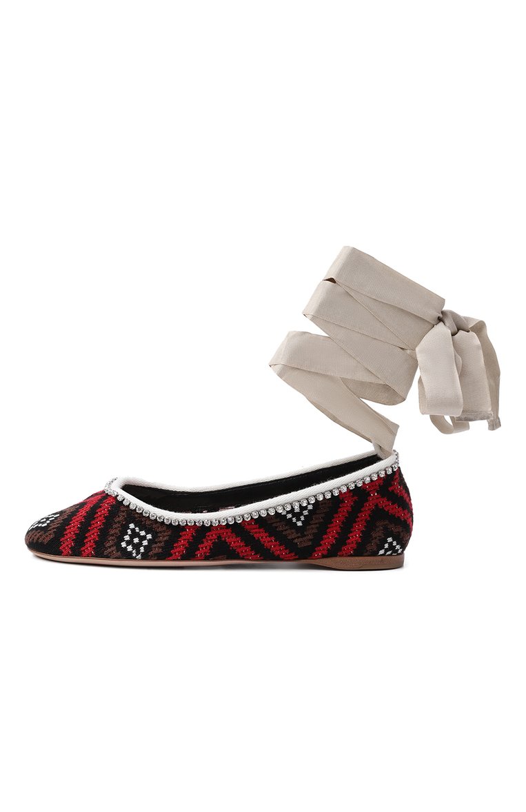 Текстильные балетки MIU MIU, арт. 5F093D-3L8W-F0N98-005, фото 2
