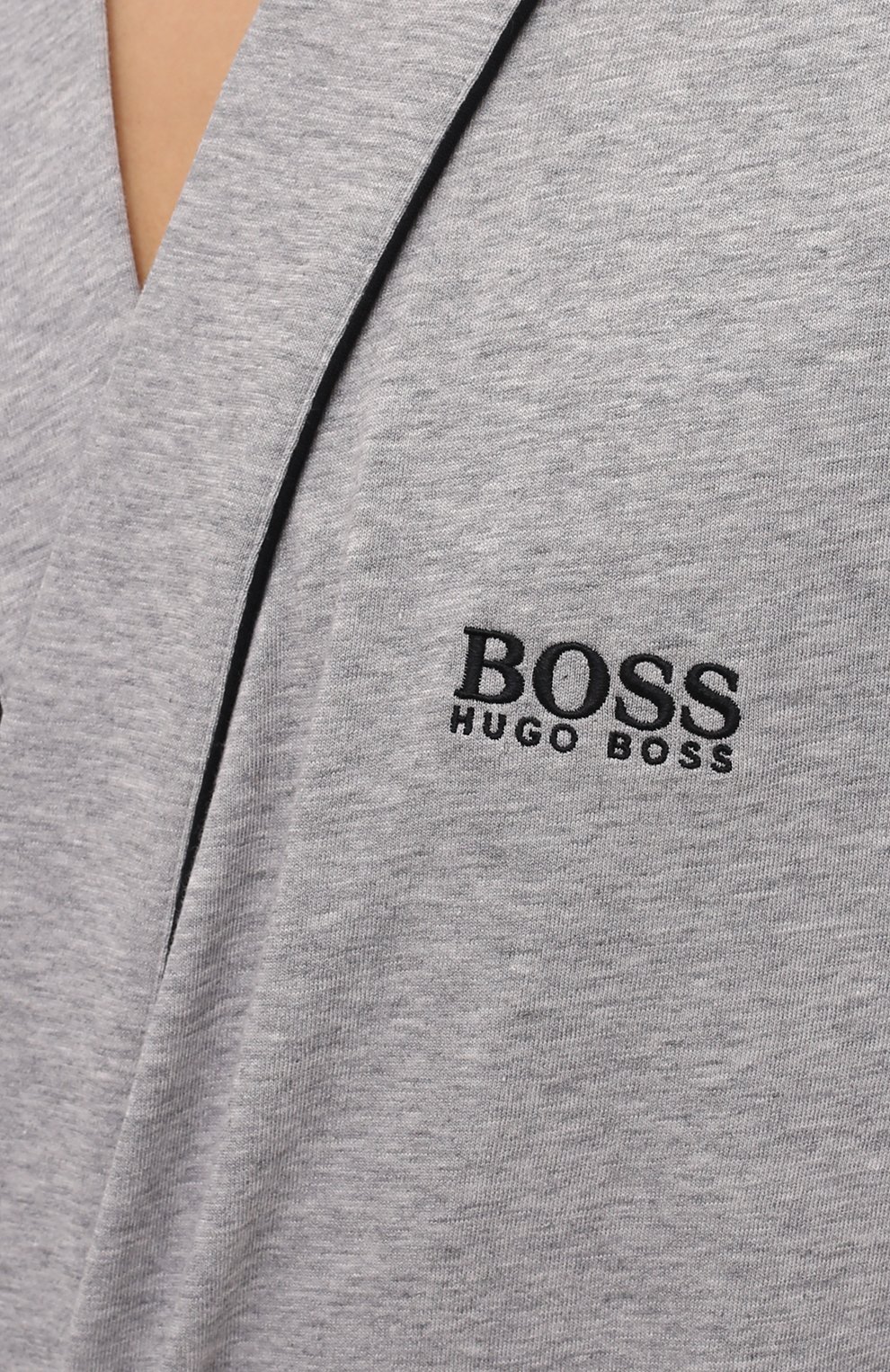 Хлопковый халат BOSS серого цвета по цене 17950 руб., арт. 50229070, фото 5 Хлопковый халат BOSS, арт. 50229070, фото 5