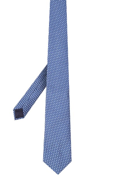 Шелковый галстук ZILLI синего цвета по цене 38600 руб., арт. CRAV02M0600VSJQ00, фото 3 Шелковый галстук ZILLI, арт. CRAV02M0600VSJQ00, фото 3