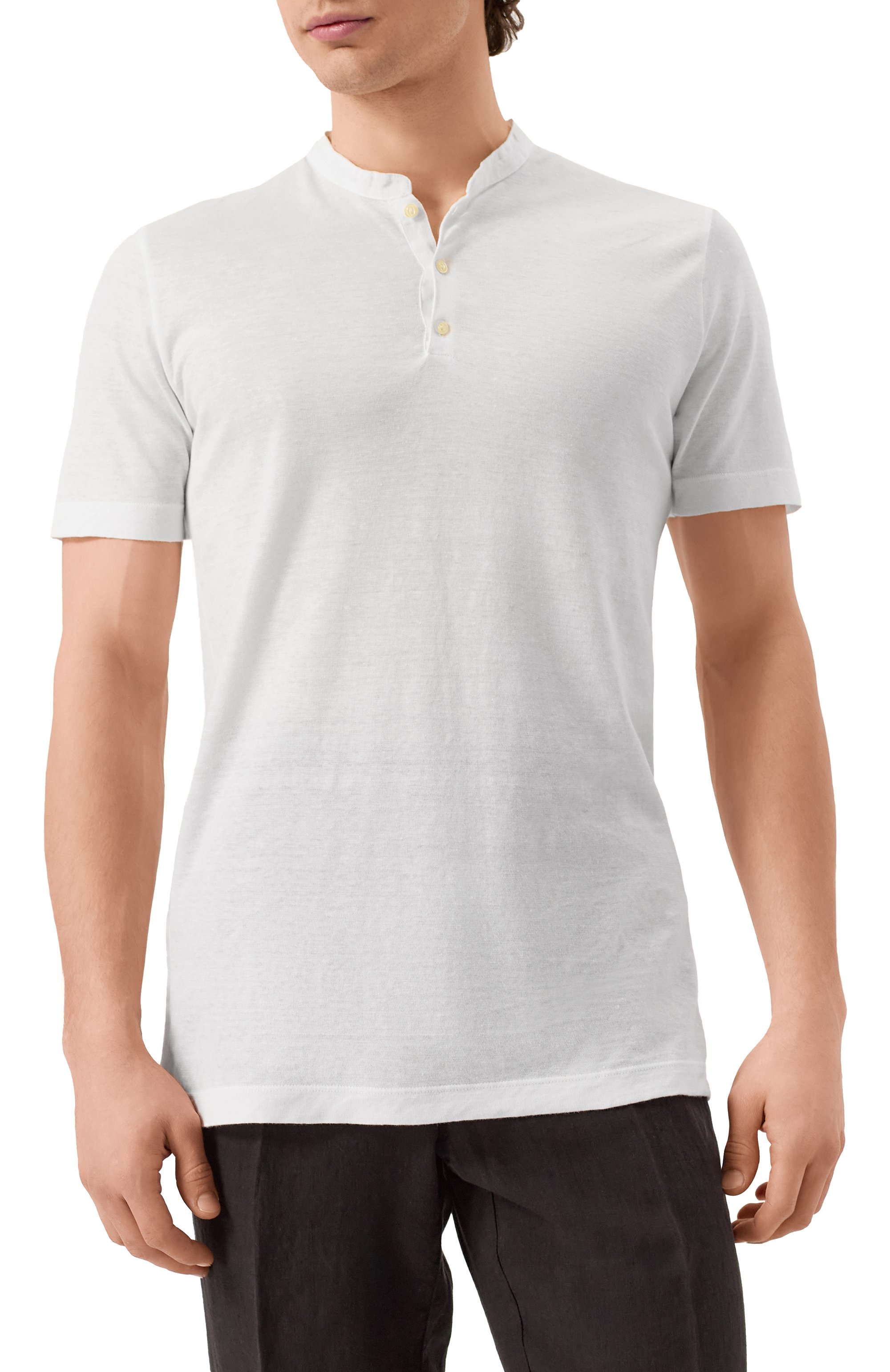 Футболка-хенли изо льна и хлопка 120% LINO, арт. 32ALIM79AC/G308/S01, фото 3