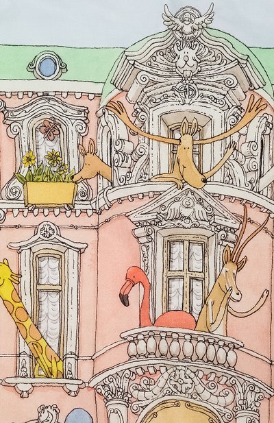 Хлопковое одеяло ATELIER CHOUX белого цвета по цене 14550 руб., арт. QUILT REVERSIBLE-M0NCEAU/H0T AIR BALL00N, фото 5 Хлопковое одеяло ATELIER CHOUX, арт. QUILT REVERSIBLE-M0NCEAU/H0T AIR BALL00N, фото 5