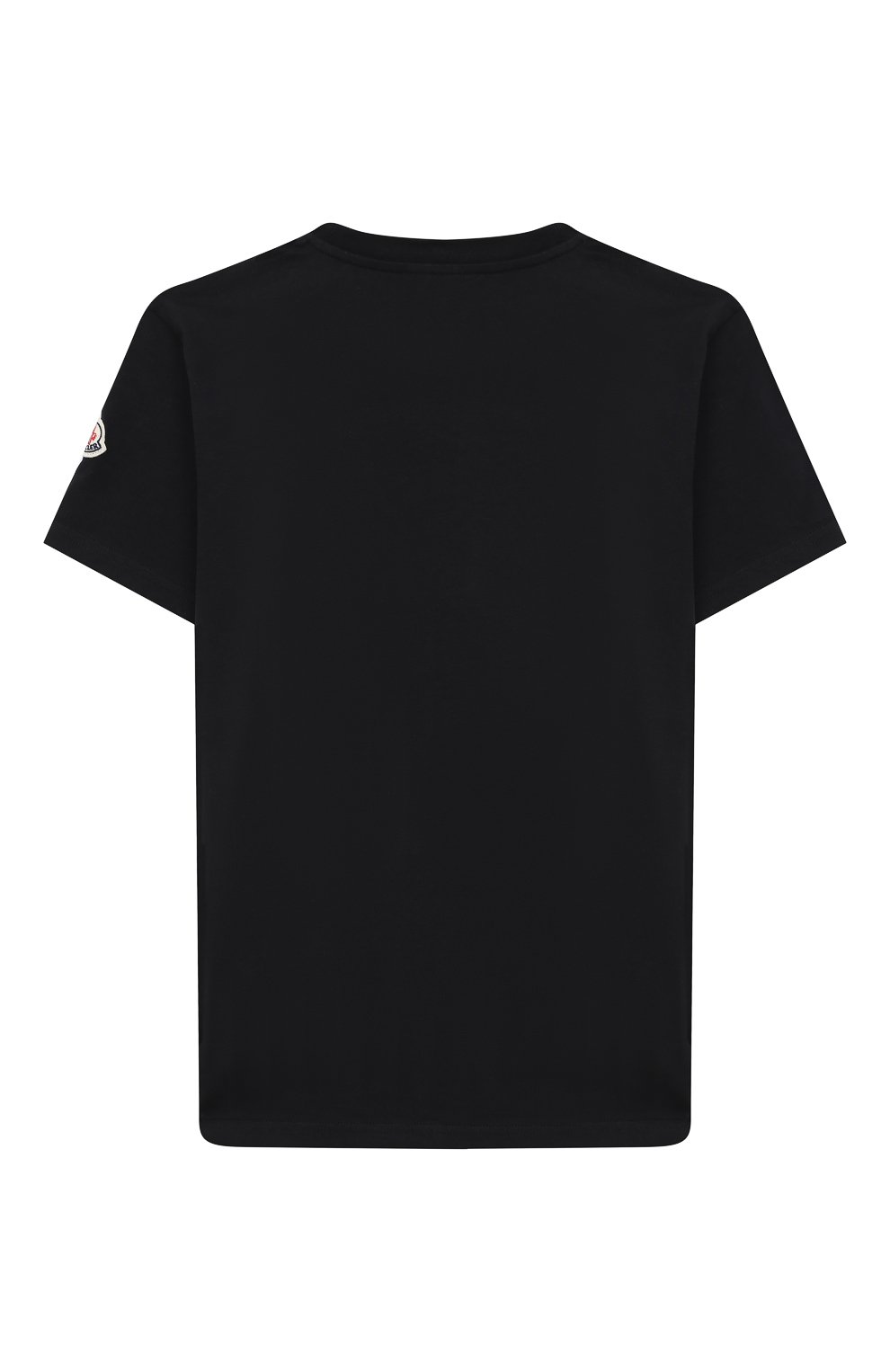 Хлопковая футболка MONCLER черного цвета по цене 15500 руб., арт. F2-954-8C728-20-83092/12-14A, фото 2 Хлопковая футболка MONCLER, арт. F2-954-8C728-20-83092/12-14A, фото 2