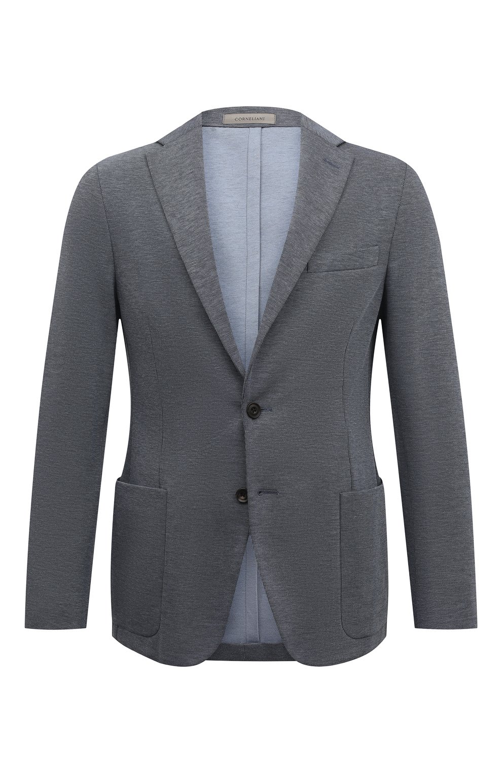 Однобортный пиджак CORNELIANI синего цвета по цене 96350 руб., арт. 89X523-2118814/90, фото 1 Однобортный пиджак CORNELIANI, арт. 89X523-2118814/90, фото 1