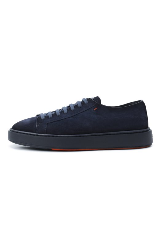 Замшевые кеды Cleanic Santoni MBCG215710CACA0L Синий  MBCG215710CACA0L Фото 4