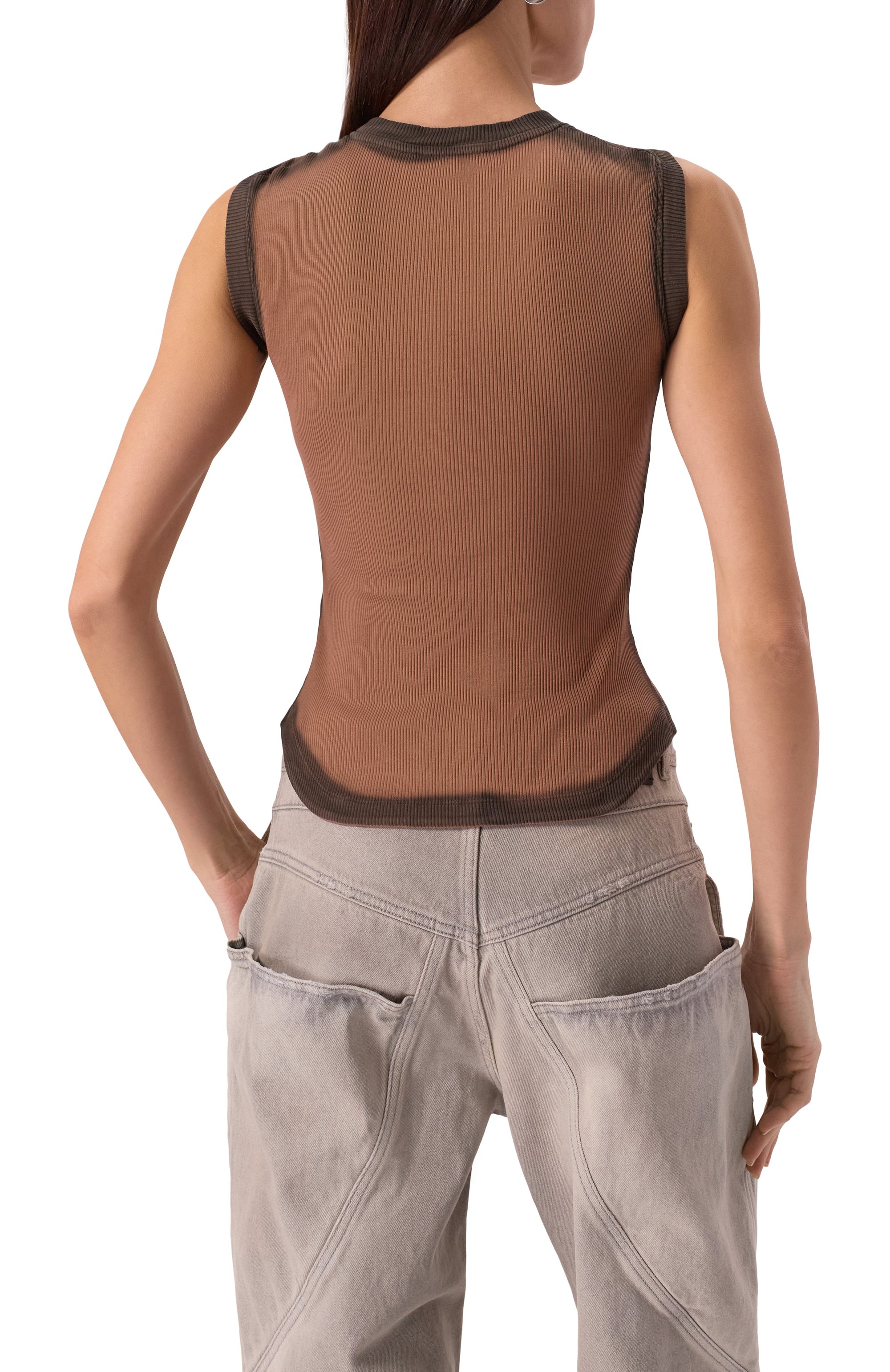 Хлопковая майка THE ATTICO, арт. 250WCN00003/JJJ054SP, фото 4