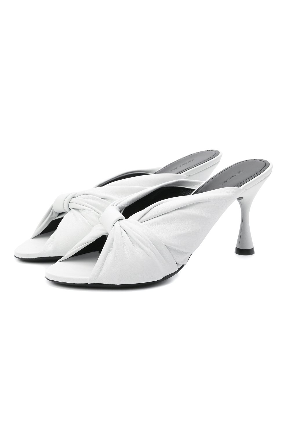 Кожаные мюли drapy BALENCIAGA, арт. 617574/WA2M0, фото 1